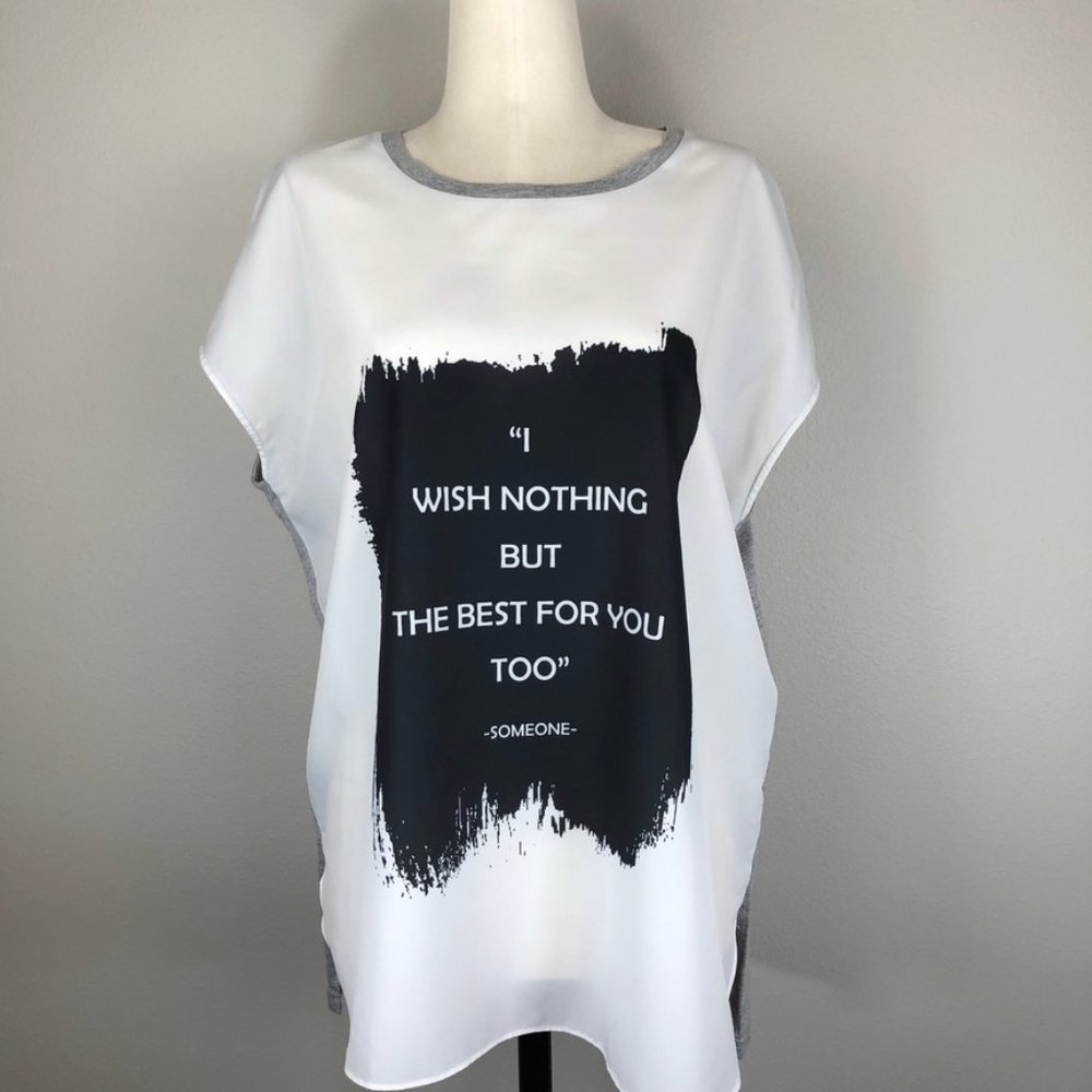 Mind Bridge Oversized Graphic Text Tee